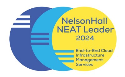 NelsonHall End-to-end cloud infrastructure management services leader badge, Public Cloud| DXC Technology